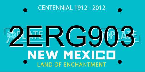 2ERG903 New Mexico License Plate