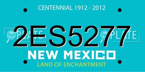 2ES5277 New Mexico License Plate