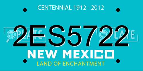 2ES5722 New Mexico License Plate