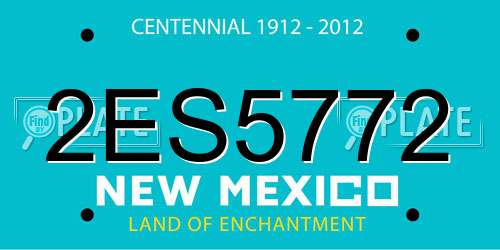 2ES5772 New Mexico License Plate