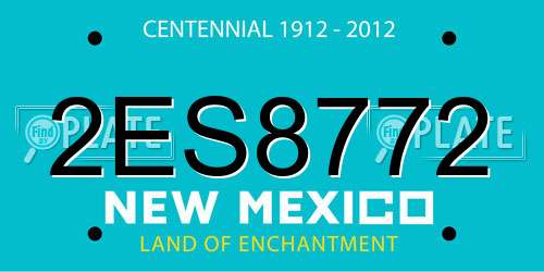 2ES8772 New Mexico License Plate