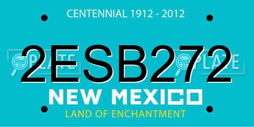 2ESB272 New Mexico License Plate
