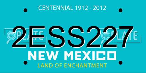 2ESS227 New Mexico License Plate
