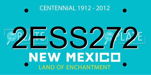 2ESS272 New Mexico License Plate