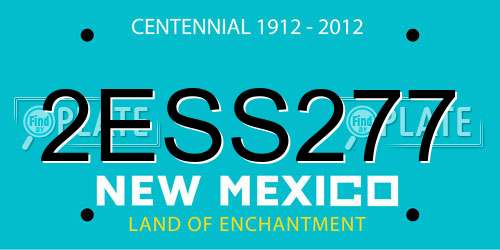 2ESS277 New Mexico License Plate