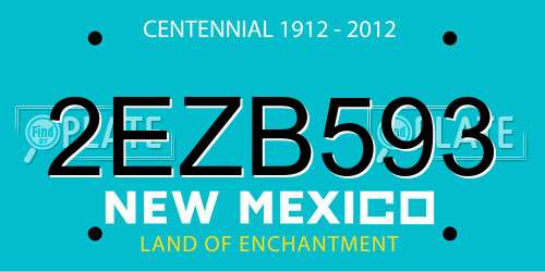 2EZB593 New Mexico License Plate