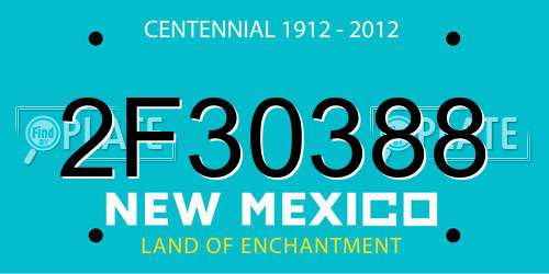 2F30388 New Mexico License Plate
