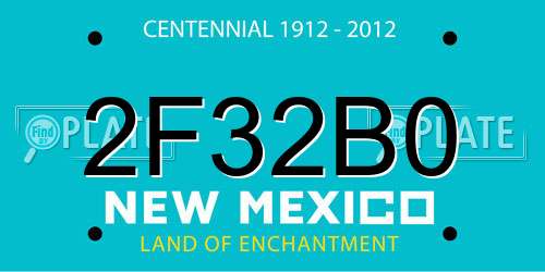 2F32B0 New Mexico License Plate