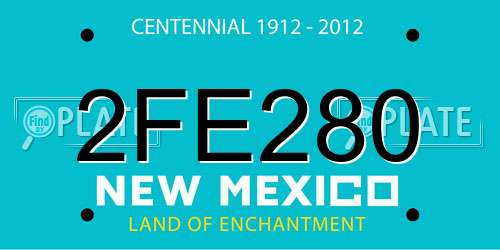 2FE280 New Mexico License Plate