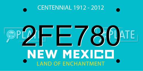 2FE780 New Mexico License Plate