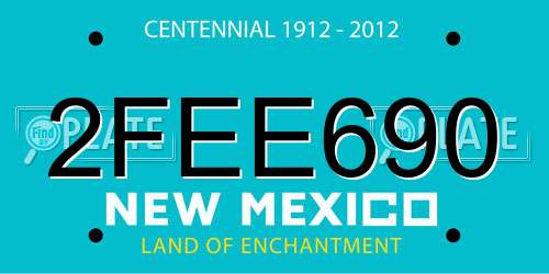 2FEE690 New Mexico License Plate