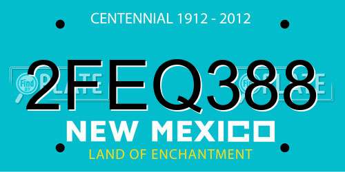 2FEQ388 New Mexico License Plate