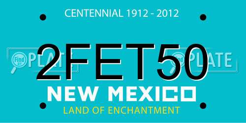 2FET50 New Mexico License Plate