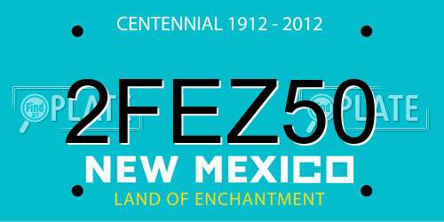 2FEZ50 New Mexico License Plate