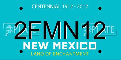 2FMN12 New Mexico License Plate