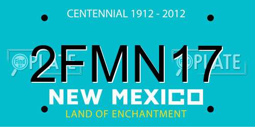 2FMN17 New Mexico License Plate