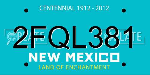 2FQL381 New Mexico License Plate