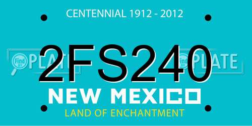 2FS240 New Mexico License Plate