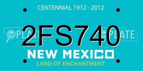 2FS740 New Mexico License Plate