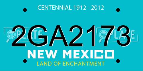 2GA2173 New Mexico License Plate