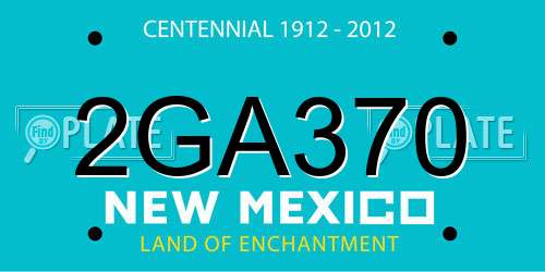 2GA370 New Mexico License Plate