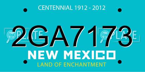 2GA7173 New Mexico License Plate