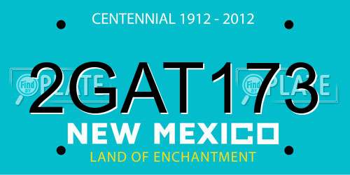2GAT173 New Mexico License Plate