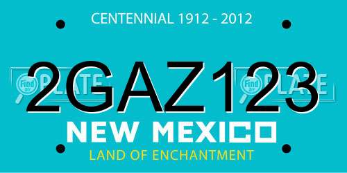 2GAZ123 New Mexico License Plate