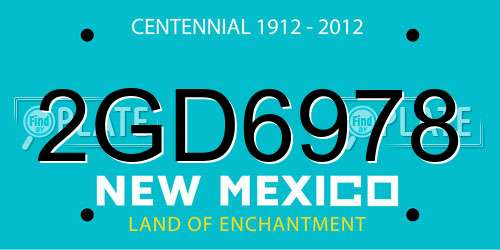 2GD6978 New Mexico License Plate