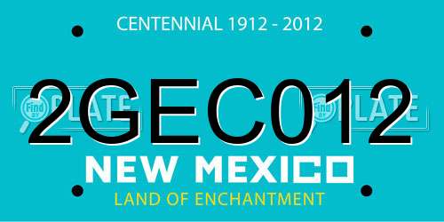 2GEC012 New Mexico License Plate
