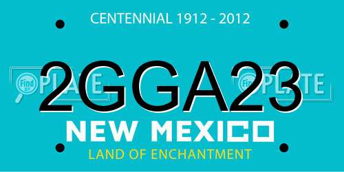 2GGA23 New Mexico License Plate