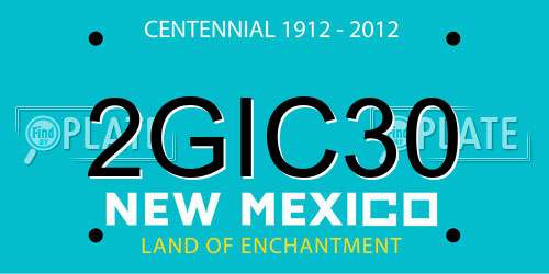 2GIC30 New Mexico License Plate