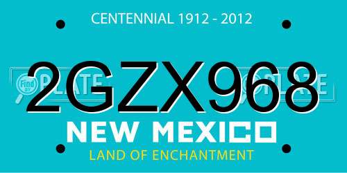 2GZX968 New Mexico License Plate
