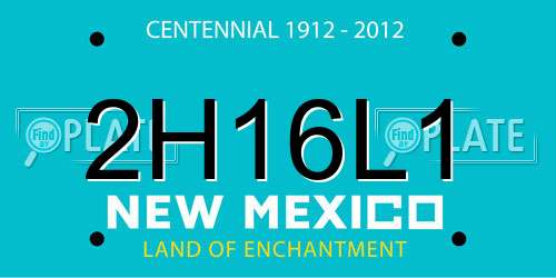 2H16L1 New Mexico License Plate