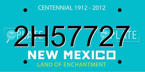2H57727 New Mexico License Plate
