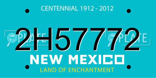 2H57772 New Mexico License Plate