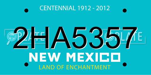 2HA5357 New Mexico License Plate