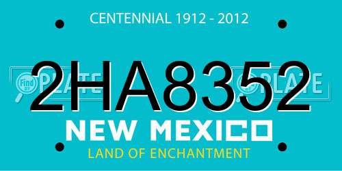 2HA8352 New Mexico License Plate