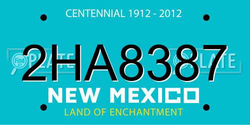 2HA8387 New Mexico License Plate