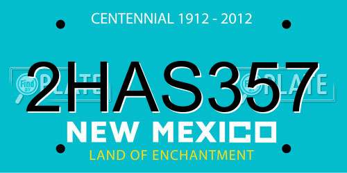 2HAS357 New Mexico License Plate