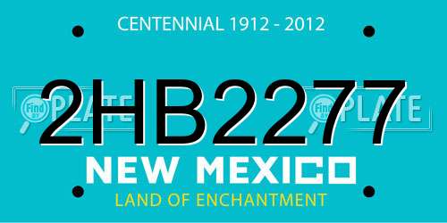 2HB2277 New Mexico License Plate
