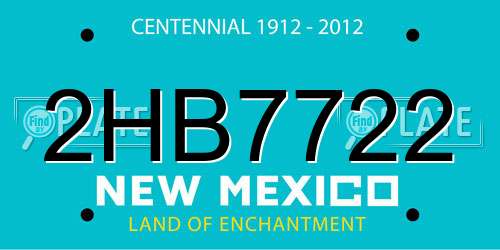 2HB7722 New Mexico License Plate