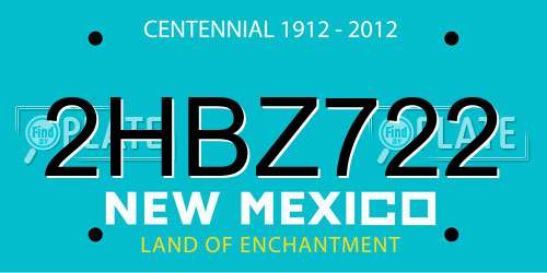 2HBZ722 New Mexico License Plate