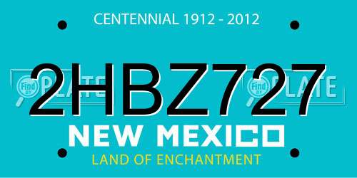 2HBZ727 New Mexico License Plate