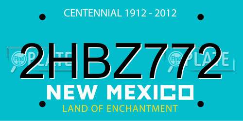 2HBZ772 New Mexico License Plate