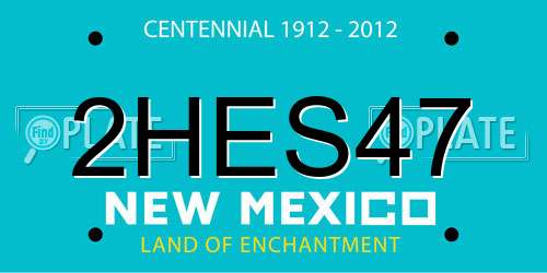 2HES47 New Mexico License Plate
