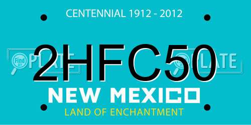 2HFC50 New Mexico License Plate