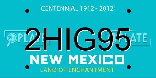 2HIG95 New Mexico License Plate