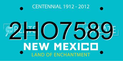 2HO7589 New Mexico License Plate