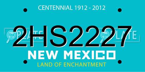 2HS2227 New Mexico License Plate